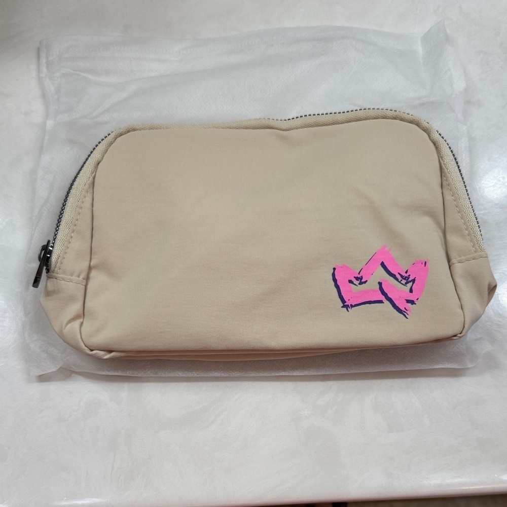 Primal Queen Beige Pouch with Pink Crown Design NIP